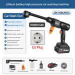 6 &Uuml;HES k&otilde;rgsurve autopesup&uuml;stol 20000mAh juhtmevaba kaasaskantav pesur vahugeneraator veep&uuml;stol autole aiale veepihustusp&uuml;stol Battery Powered black