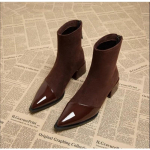 K&otilde;rged kontsad Poolsaapad Naiste Tursked seemisnahast terava varbaga kingad Talvetrend Uus Elegantne Pump Goth Snow Botas Mujer 37 pruun