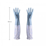 Kummist n&otilde;udepesukindad veekindlad elastsed k&auml;tised majapidamist&ouml;&ouml;de kindad lateksist pikkade varrukatega talvepuhastuskindad sinine