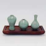 Miniatuurne Mini Portselan Seladon 3-osaline Komplekt Dekoratsioon 3-Piece Set