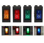 3 szt Włącznik On/Off, Przycisk zatrzaskowy LED 12V Czerwony Off-Road punane