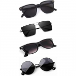 Sheomy Unisex Combo pakkumine 4 tooni prillidega pathan p&auml;ikeseprillid ristk&uuml;lik retro vintage kitsad naised::Mehed, MKN-309