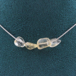 Kivid ja Mineraalid. Kaelakee 4 Brasiilia tsitriiniga. Roostevabast terasest kett Kaelakee naistele, meestele. Kohandatav suurus.