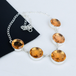 &Otilde;rn Morganiidi Kivist K&auml;sit&ouml;&ouml;na Valmistatud 925 Sterling H&otilde;bedast Kaelakee, Morganiidi H&otilde;bedane Kaelakee Abikaasale, Unisex Kaelakee Peokandmiseks Kingitus 20" kollane