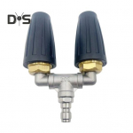 360-kraadine p&ouml;&ouml;rlev turbod&uuml;&uuml;s 4-6 GPM 4000 PSI Lihtne paigaldada Kiir&uuml;hendus Kahekordne turbod&uuml;&uuml;s Survepesuri tarvikud must