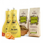 Nat Habit Kasutusvalmis Henna Pasta & Magusa Apelsini Igap&auml;evane Ubtan N&auml;opuhastusvahend Ideaalne Kombo Juuste S&uuml;vahoolduseks & Nahahoolduseks (Kombineeritud 3 tk)
