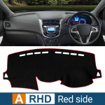 Auto armatuurlaua kate V&auml;ltige valgust Pad Anti-UV vaip Libisemiskindel matt Hyundai Solaris Accent RB 2010 2011 2012 2013 2014 2015 2016 jaoks