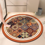 Retro stiilis valamu p&otilde;randamatt &Uuml;mmargune vannitoa p&otilde;randamatt Vett imav ja mustust h&uuml;lgav Vannitoa libisemiskindel jalamatt Jalamatt 60*60cm