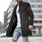 Kevadine uus meeste tasku mitmek&uuml;lgne igap&auml;evane retro p&uuml;stkrae keskmine pikk villane mantel meeste vabaaja mantel meeste riided XXL