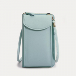 Naiste kvaliteetse mobiiltelefoni taskuga PU nahast kaardihoidjad V&auml;ike Crossbody kott 11x4x19.5cm must