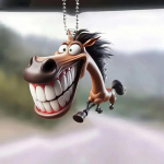 Creative Big Mouth Horse 2D akr&uuml;&uuml;list ripats lame auto uus ripats v&otilde;tmega seljakoti kaunistus