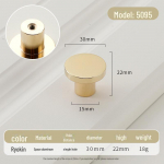 Kuldne &uuml;mmargune &uuml;he auguga luksuslik sahtli k&auml;epide moodsate lihtsate riidekappide jaoks