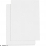 Feuille mousse adh&eacute;sive double face blanc - 10,5 x 14,8 cm - 5 Pcs