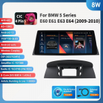 Ossuret BMW 5. seeriale E60 E61 E63 E64(2005-2008)CCC nutikate autos&uuml;steemidega, mis toetavad juhtmevaba Carplayd, Android Autot, intelligentne DVR RDS BT WIFI GPS 4G 8W 8G 128G,AI