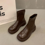 Retro disainiga l&uuml;hikesed saapad 2024 s&uuml;gis Uued mustad l&uuml;hikesed saapad Lihtsad naiste t&ouml;&ouml;saapad Zapatos De Mujer Platvormsaapad Trafza 35 pruun