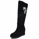 Naiste pikad saapad s&uuml;gis-talv uus sisemise k&otilde;rgendusega varrukaga naiste puuvillased saapad strassidega puuvillased saapad Korea versioon lumesaapad naiste kohapeal 39