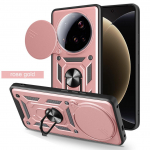 Kaamerakaitse&uuml;mbris Xiaomi 15 Ultra Mi15 ultra Mi 14 Ultra jaoks Armor h&uuml;briid metallist s&otilde;rmuse hoidik tagakaas Xiaomi 15 Ultra roosa kuldne v&auml;rv