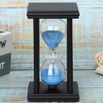 5&ndash;60 minutit must raam Nelja veeruga liivakell K&auml;sitsi valmistatud klaasist liivaklaasist loominguline puidust taimer liivakell Kodukaunistamise kingitused 5min (8x14cm)