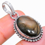 Labradorite Handmade 925 Sterling Silver Jewelry Pendant 1.58 j8f96