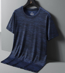 Meeste suvine bambusmustriga kiirkuivav j&auml;&auml;siidist T-s&auml;rk, suurused M-8XL, l&uuml;hikeste varrukatega, &uuml;mara kaelusega XL