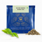 TEA SENSE Silver Needle White Tea | 15 Pc | Pyramid Tea Bags in Sealed Pouches | Premium Organic Luxury Tea | Can be Rebrewed