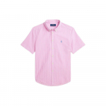 Polo Ralph Lauren S&auml;rk Ss24 Triibulise Prindiga &Uuml;he Rinnaga Vabaaja L&uuml;hikeste Varrukatega Roosa Laste s&auml;rgid CWPOWOVY6820470-650 S