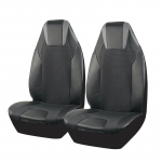 2/7TK PU-nahast auto universaalsed autoistmekatted salongitarvikud t&auml;iskomplekt mustad autoistmepadjakatted auto istmekaitse katted 2PCS must/hall