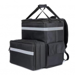 Toidukullerikott Isoleeritud Seljakott Suure Mahutavusega Tugev Kandev&otilde;imega Laiendatav Jahutuskott Korduvkasutatav Pizza Toidukullerikott must