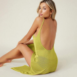 Uus Suvine Rannaseelik Naised &Uuml;hev&auml;rviline Seksikas Kootud Ranna Bikiinid Ujumistrikoo Naiste Kleit L roheline