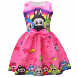 Laste T&uuml;drukute Anime Multifilm Elf Prindiga Varrukateta Vibu Vabaaja Peokleid 110cm