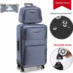Suure mahutavusega Oxfordi riidest k&auml;rukohver universaalsete rataste ja paroolilukuga meestele ja naistele 28-inch [Extra Large, Caution, Can Pack Quilt]