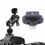 Kaameraadapter koos v&auml;lklambijalaga 3/8 ja 1/4 keermeauguga stuudiostatiivi, nutitelefoni rigi, gimbaalstabilisaatori, LED-paneeli jaoks must