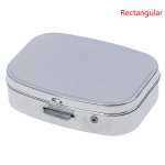 1 tk v&auml;ike metallist &uuml;mmargune ristk&uuml;likukujuline h&otilde;bedane tablett tabletikarbiga ravimikarp