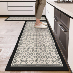 Libisemiskindel diatomiitk&ouml;&ouml;gimattide komplekt - Mustust h&uuml;lgav, Lihtsalt hooldatav, Imav, Kaheosaline jalamatt 50x80cm+50x150cm