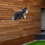 Bear on A Tree Cub Hugger Statue Resin Figurine Decorative Funny Garden Yard Decor Outdoor