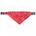 Reguleeritav kolmnurkne side lemmikloomakoertele kassidele pestav sall Bandana kaelarihm Pudip&otilde;lled kassi kaelakaunistus S&uuml;nnip&auml;evapeokreit M 29-45cm punane