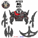 Disney ehitusklotsid Mini mudelid Tegelased Marvel Venom Kokkupandav liigutatav nukk Carnage S&uuml;mbiootiline tegevusnukk S&uuml;nnip&auml;evakingitus