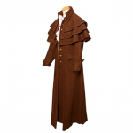 Keskaegne Retro Meeste Steampunk Pikk mantel Gooti Jakk Kost&uuml;&uuml;m Cosplay Coffee,5XL