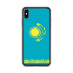 Coque iPhone - Kasahstan - XS Max - Drapeau officiel - Souple - Mitmev&auml;rviline
