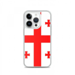 Coque iPhone &ndash; Drapeau G&eacute;orgie &ndash; iPhone 14 Pro &ndash; Supp &ndash; Mitmev&auml;rviline &ndash; Vertikaalne