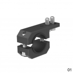 Uusimad mootorratta LED-esitulede klambrid, toruklambrite kinnituskomplekt mootorratta prožektoritele udutulede kinnitusega mototarvikud must