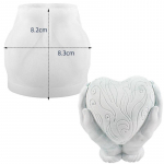 Armastust k&auml;es hoidev silikoonseebivorm V&auml;ike palmipuu armastus k&uuml;&uuml;nal vaik kipsvorm s&uuml;da &scaron;okolaadi j&auml;&auml;kuubiku vorm kodukaunistus pulmaarmastajatele kingitused 1Pcs mould