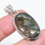 Natural Labradorite Gemstone 925 Sterling Silver Jewelry Pendant 1.77 p4q85