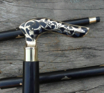 Antiikstiilis Viktoriaanlik Vanaaegne Disainer Messingist K&auml;epidemega Kepp Puidust Jalutuskepp M aero