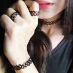 12 colors 12 Pcs/pack Tattoo rainbow chokers Necklace Vintage Stretch Quarz Elastic Henna Gothic Punk Elastic Women jewelry