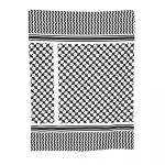 Must Araabia Keffiyeh Palus Tekk Palestiina Palestiina Araabia Kohandatud Visketekk Kodu jaoks 125*100cm Voodikate 30x40in
