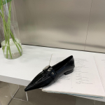 Uus Mood Terava Ninaga Madalad Kingad Naised Luksus Metallkett Baleriinad Madalad Balleriinad Peale Libistatavad Vabaaja Loaferid Br&auml;nd 35