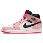 Air Jordan 1 Mid SE Crimson Tint Unisex tossud Roosa Must-Valge-Hyper-Roosa 852542-801 40.5