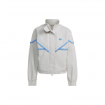 Adidas Vabaaja p&uuml;stkrae logoprindiga jakk naistele jakk hall HK7246 S