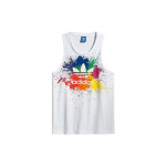 Adidas Originals Vabaaja &Uuml;mmarguse Kaelusega Pullover Tindi Pritsme V&auml;rviline Spordivest Meeste Vestid Valge B30896 S